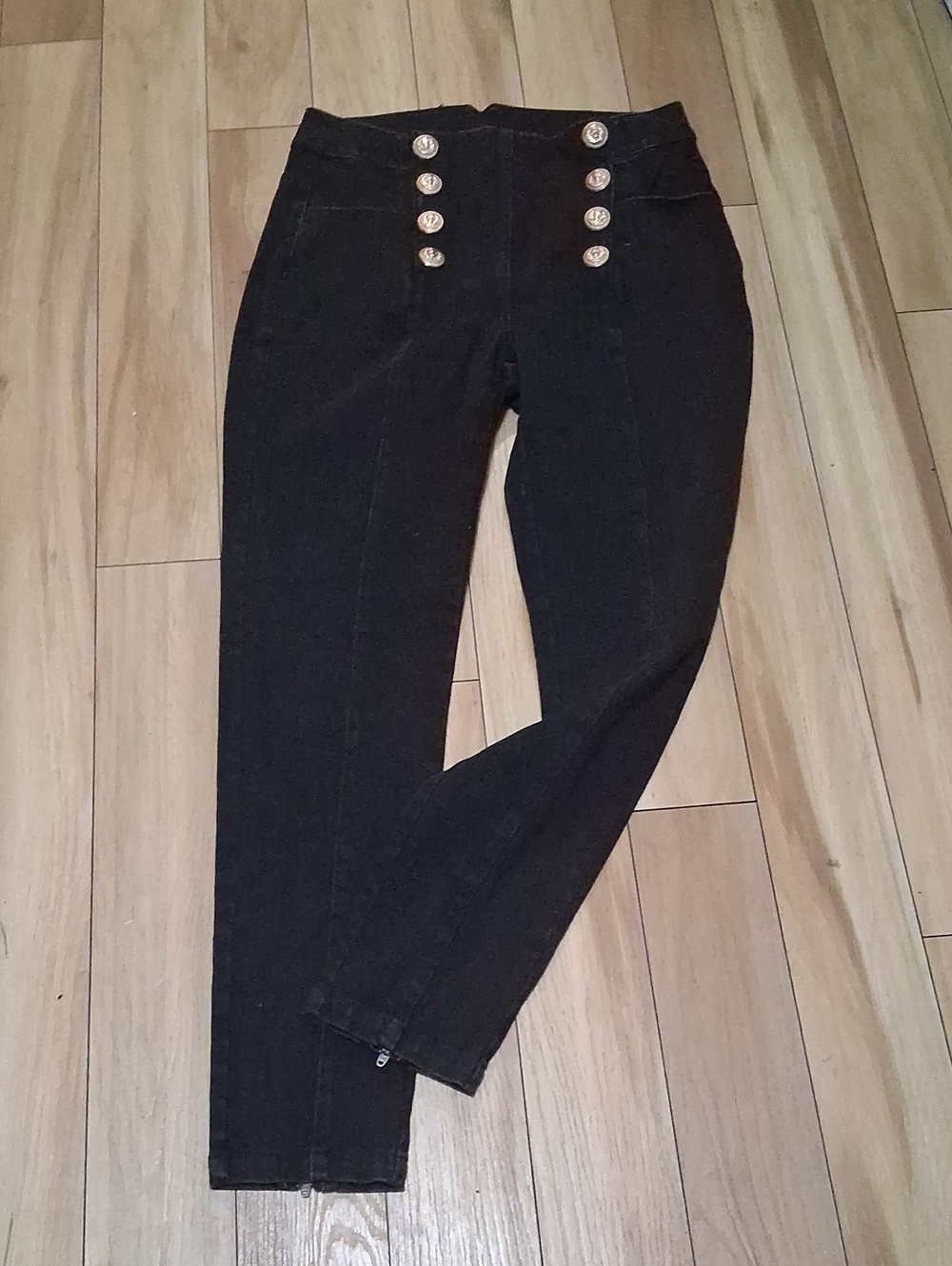 J. McLaughlin Black Slim Jeans with Branded Waist Tag
